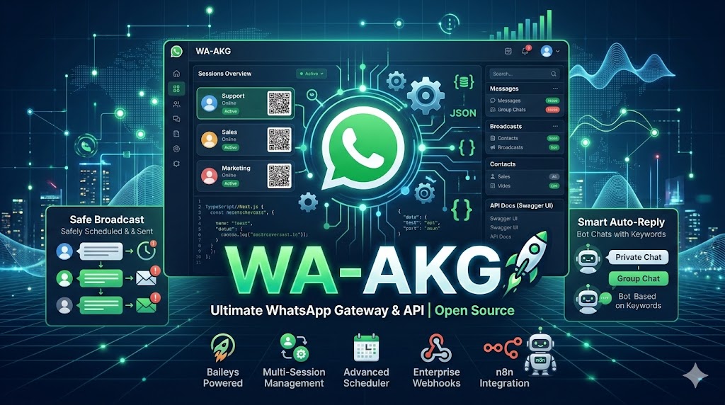 WA-AKG WhatsApp Gateway Open Source | WhatsApp API Automation & Integration Platform